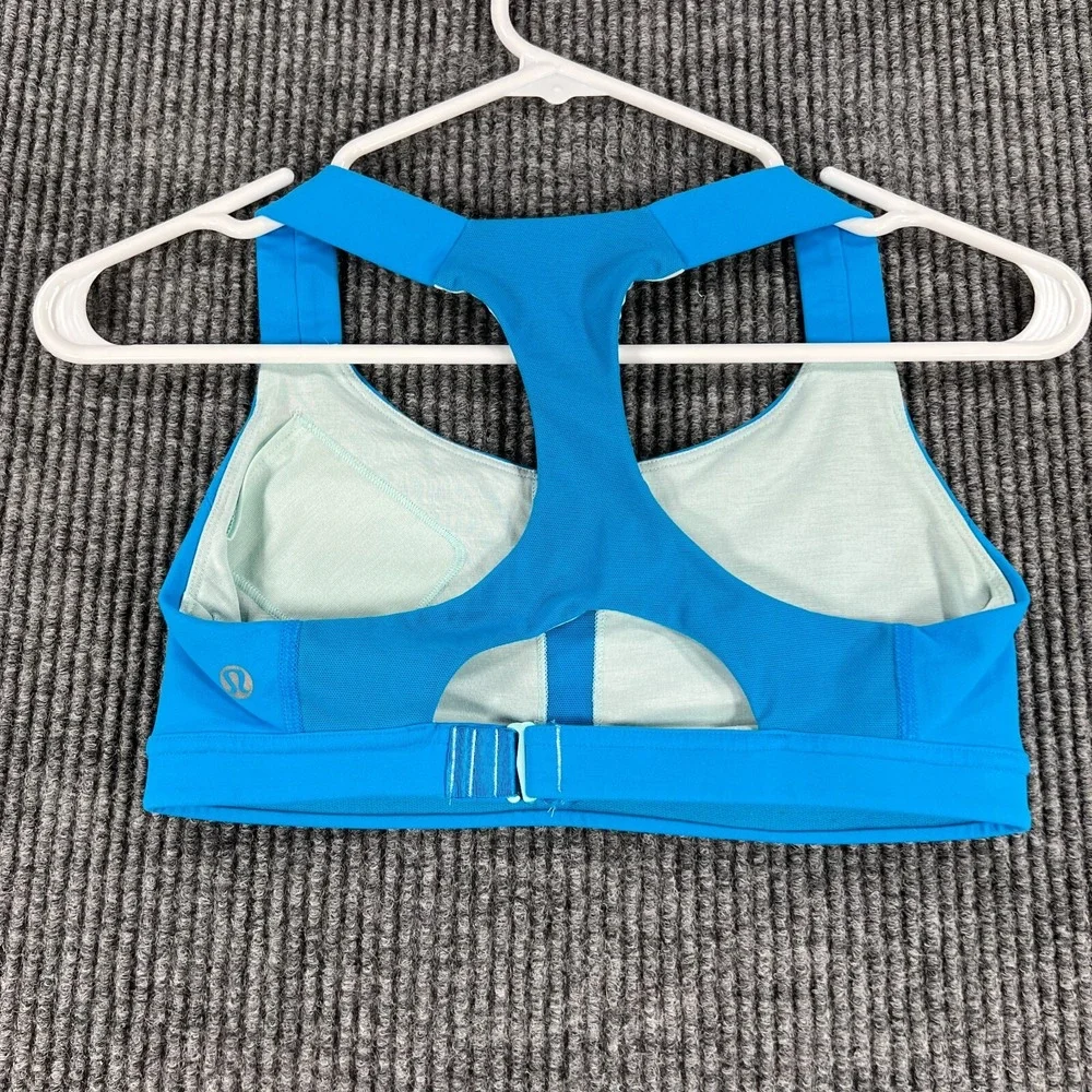 Lululemon Bra Womens Size 6 Blue Racerback Sports Training Workout Active